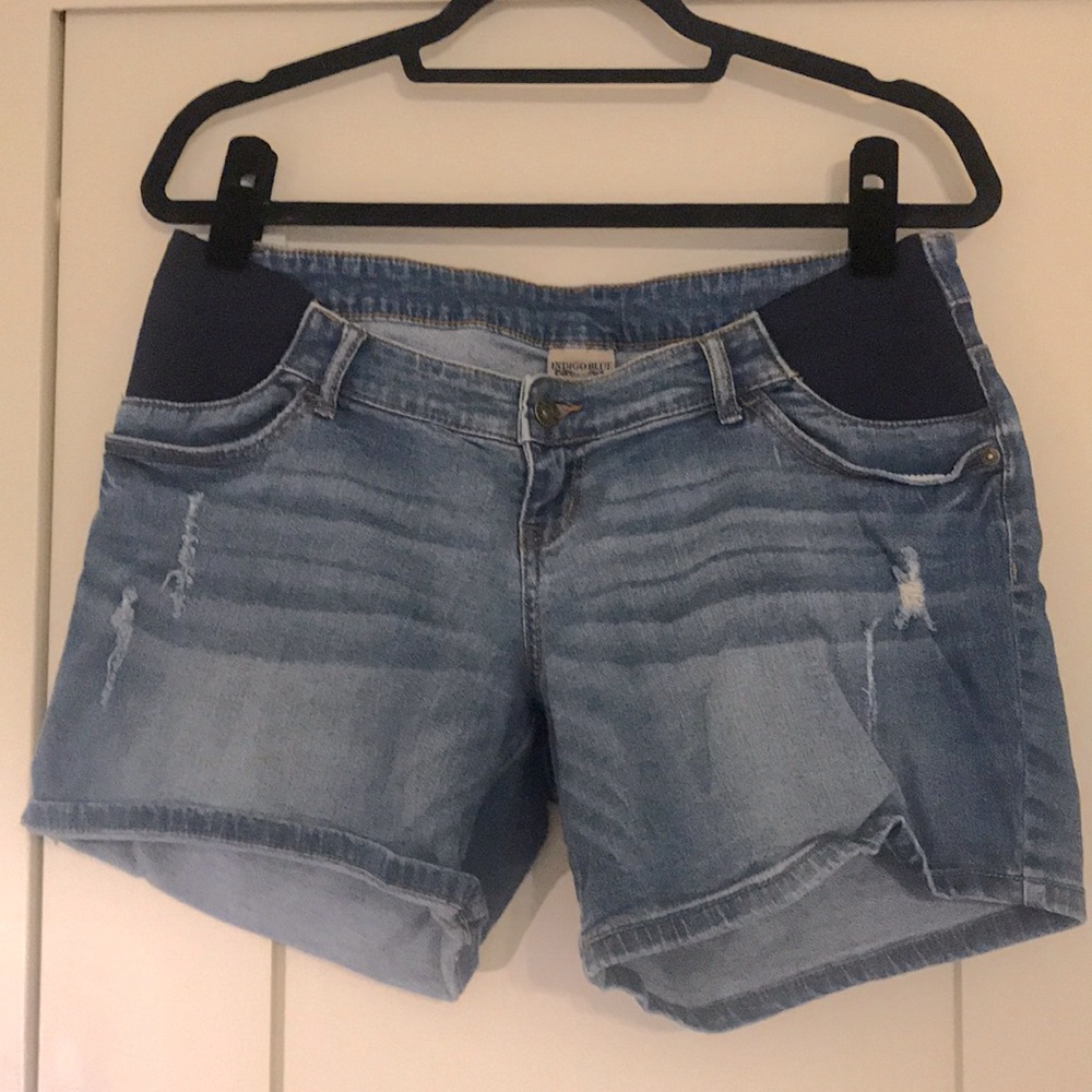 Maternity jeans shorts